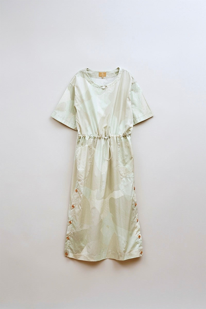 【ナイジェル・ケーボン】WOMAN / ショートスリーブドレス コットン カモ / S/S DRESS COTTON CAMO