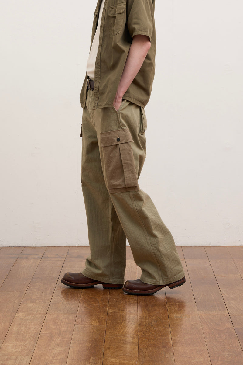 【ナイジェル・ケーボン】MAN / 40s モンキーパンツ - ミックスヘリンボーン / 40s MONKEY PANT - MIX HERRINGBONE