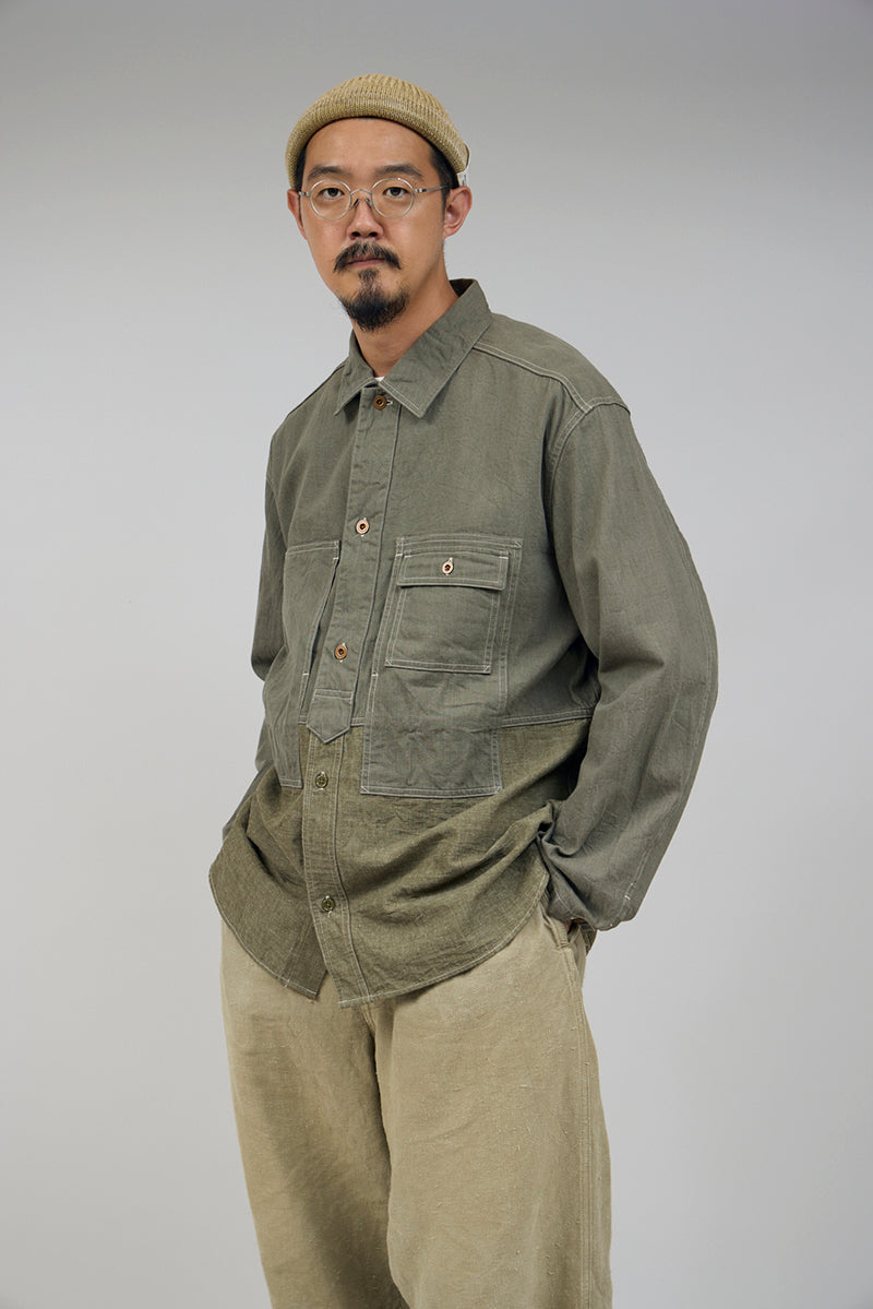 【ナイジェル・ケーボン】MAN / ユーティリティーシャツ タイプ2 -  10オンスデニム / UTILITY SHIRT TYPE2 - 10oz DENIM