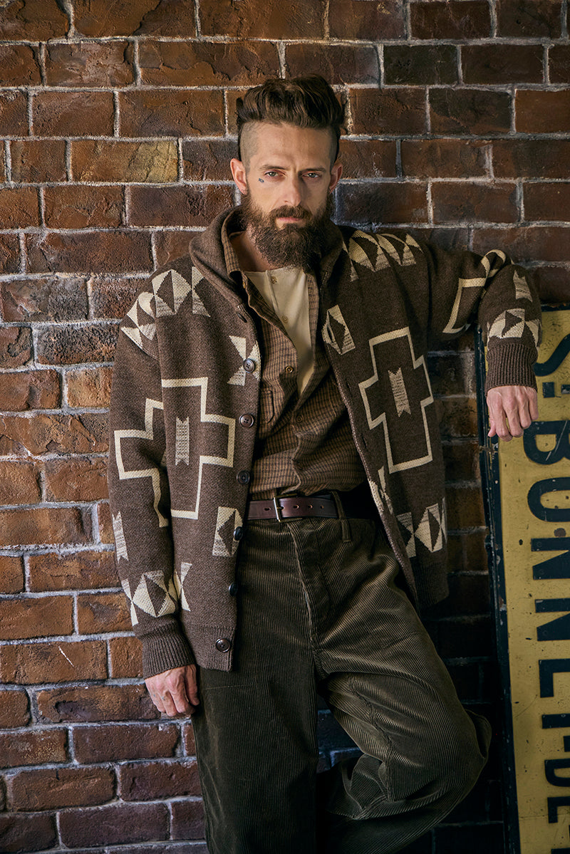 ナイジェル・ケーボン】MAN / トライバルカーディガン / TRIBAL