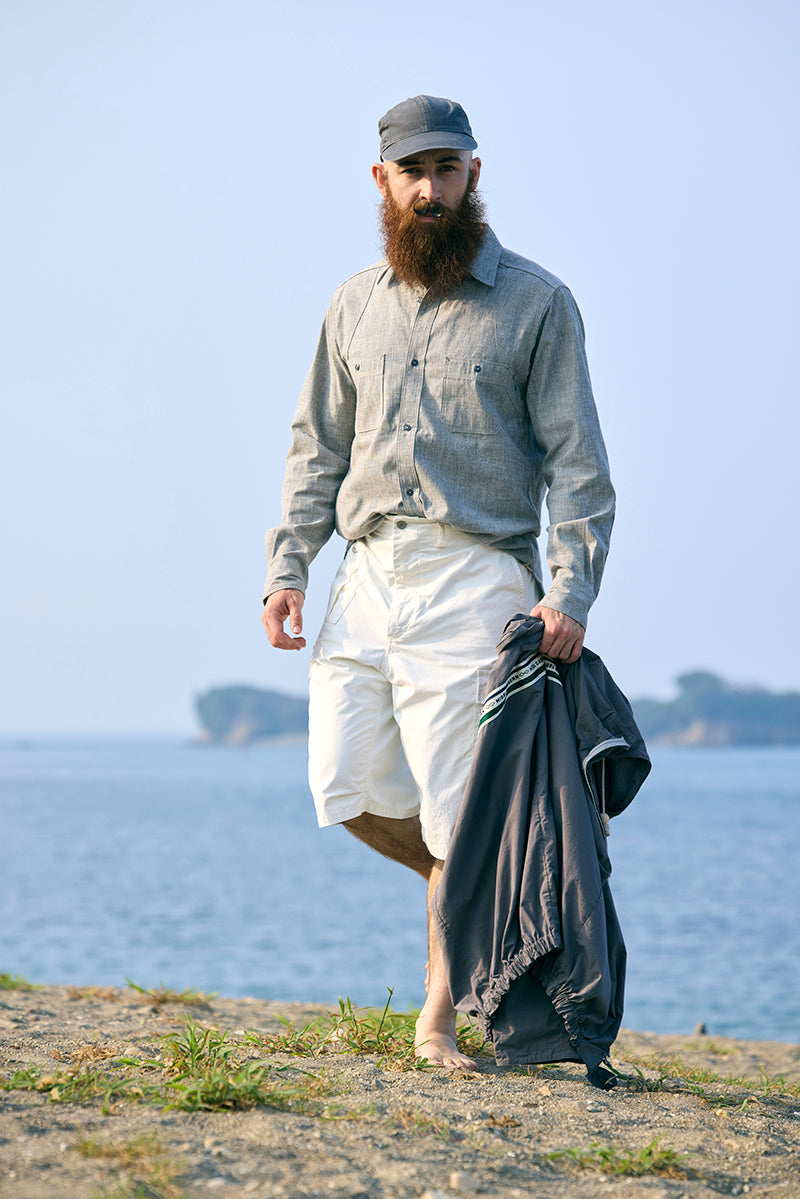 【ナイジェル・ケーボン】MAN / ニューメディカルシャツ - ソルト＆ペッパー / NEW MEDICAL SHIRT SALT&PEPPER