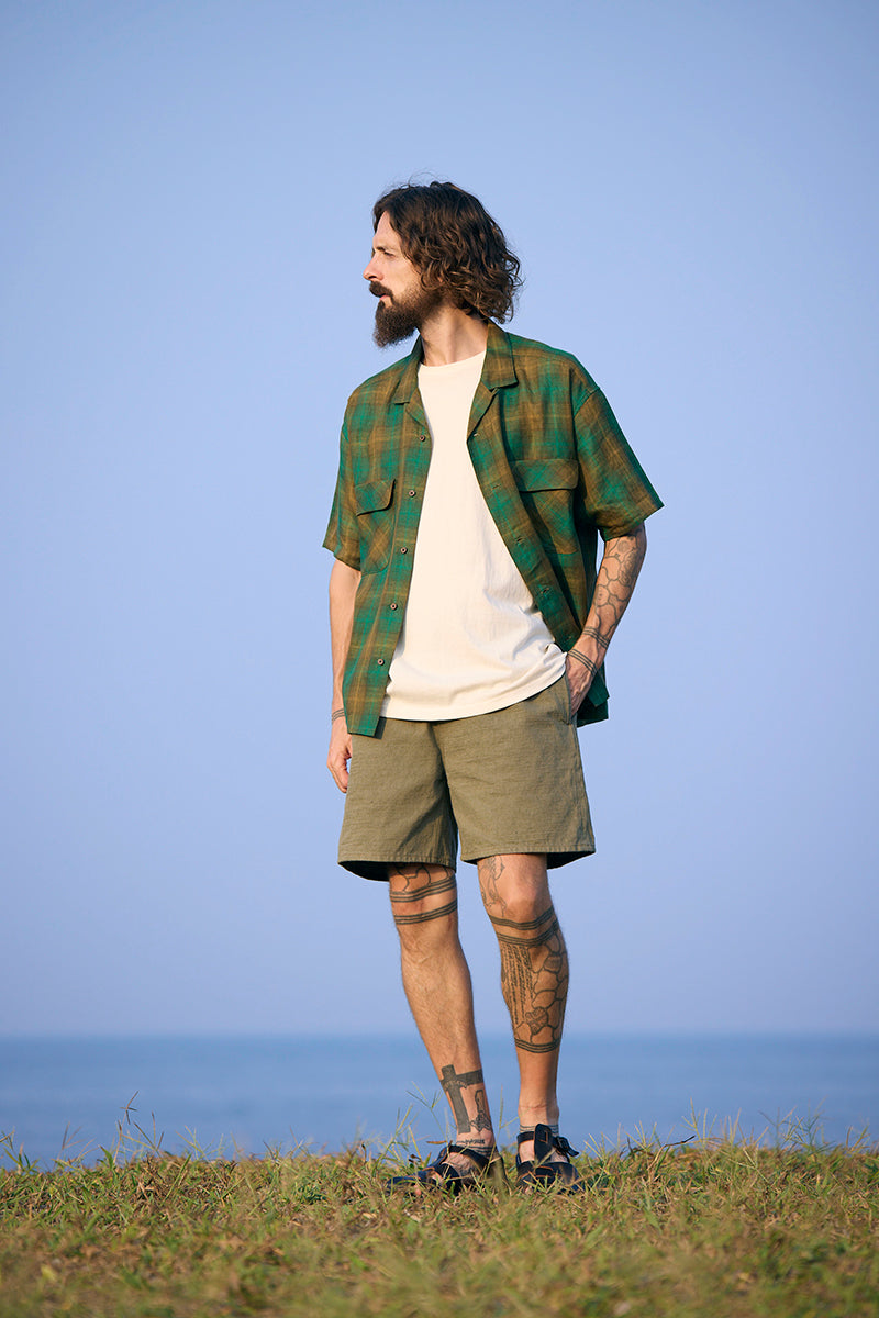 【ナイジェル・ケーボン】UNISEX / フレンチチョアジャケット - ヘンプチェック / FRENCH CHORE JACKET - HEMP CHECK