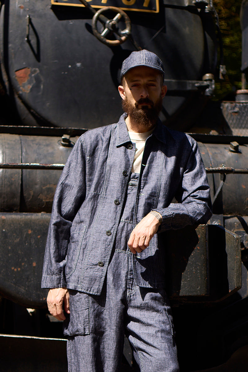 【ナイジェル・ケーボン】UNISEX / チョアジャケット - リネンデニム / JK03-02 CHORE JACKET - LINEN DENIM