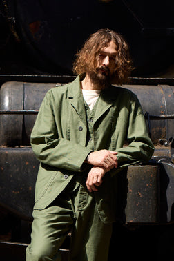 【ナイジェル・ケーボン】UNISEX / ワークスーツジャケット - スラブサテン / JK04 WORK SUIT JACKET - SLUB SATEEN