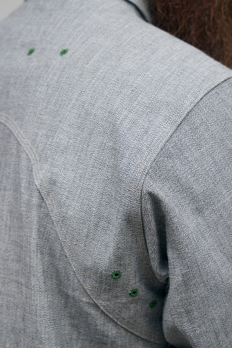 【ナイジェル・ケーボン】MAN / ニューメディカルシャツ - ソルト＆ペッパー / NEW MEDICAL SHIRT SALT&PEPPER