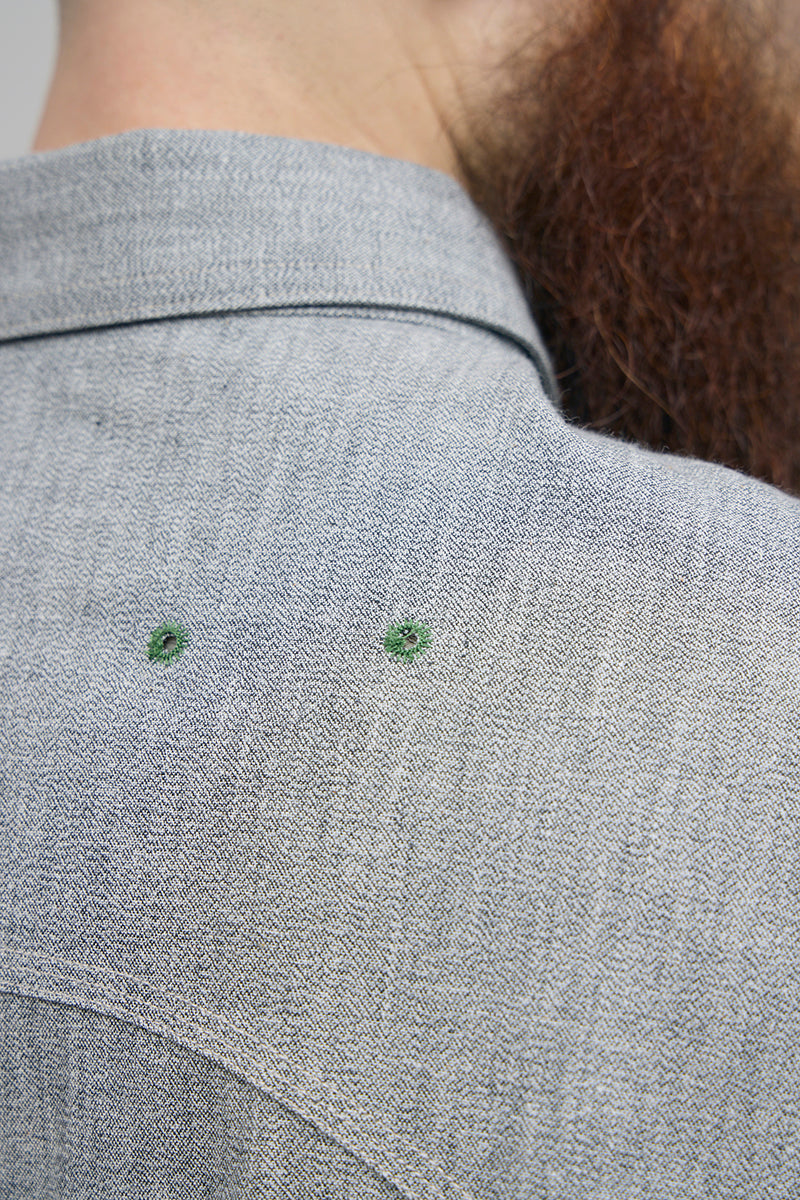 【ナイジェル・ケーボン】MAN / ニューメディカルシャツ - ソルト＆ペッパー / NEW MEDICAL SHIRT SALT&PEPPER