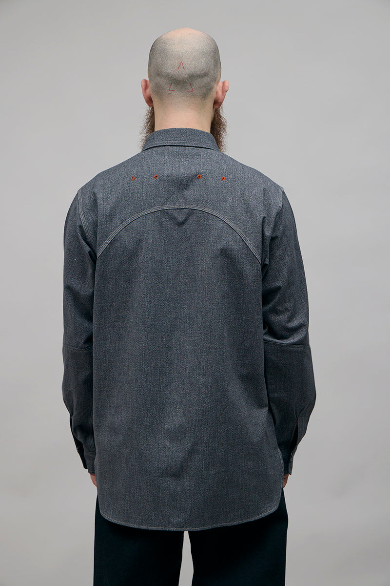 【ナイジェル・ケーボン】MAN / ニューメディカルシャツ - ソルト＆ペッパー / NEW MEDICAL SHIRT SALT&PEPPER