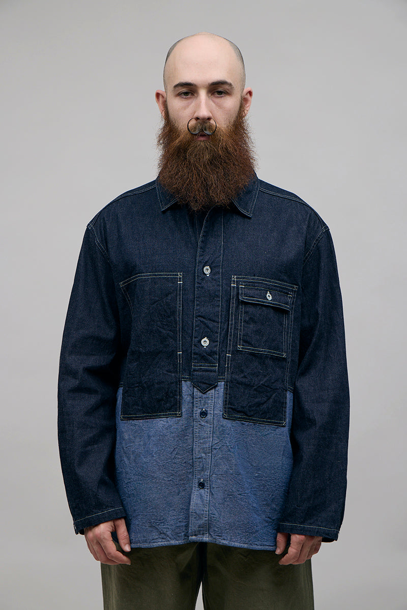 【ナイジェル・ケーボン】MAN / ユーティリティーシャツ タイプ2 - 10オンスデニム / UTILITY SHIRT TYPE2 - 10oz DENIM