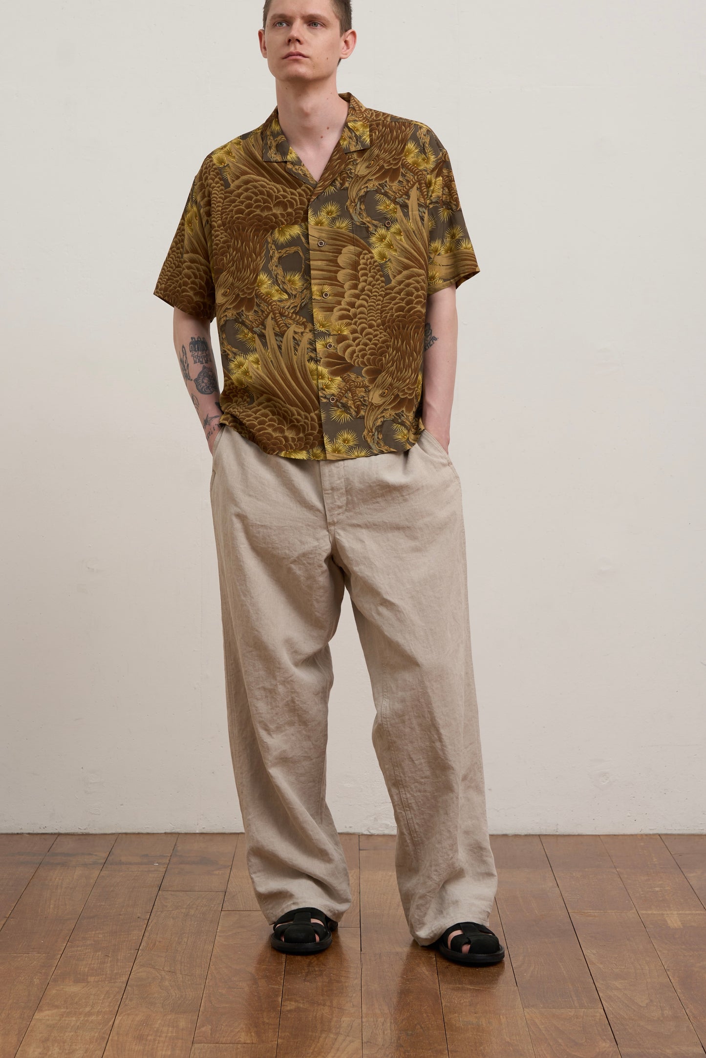 【ナイジェル・ケーボン】MAN / 30sフレンチワークパンツ - リネンニドム / 30s FRENCH WORK PANT - LINEN NIDOM