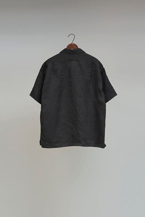 【ナイジェル・ケーボン】MAN / オープンカラーシャツ - リネンツイル / OPEN COLLAR SHIRT - LINEN TWILL
