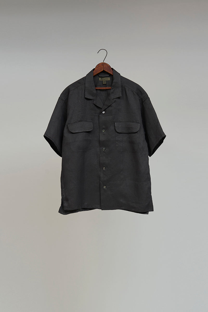 【ナイジェル・ケーボン】MAN / オープンカラーシャツ - リネンツイル / OPEN COLLAR SHIRT - LINEN TWILL