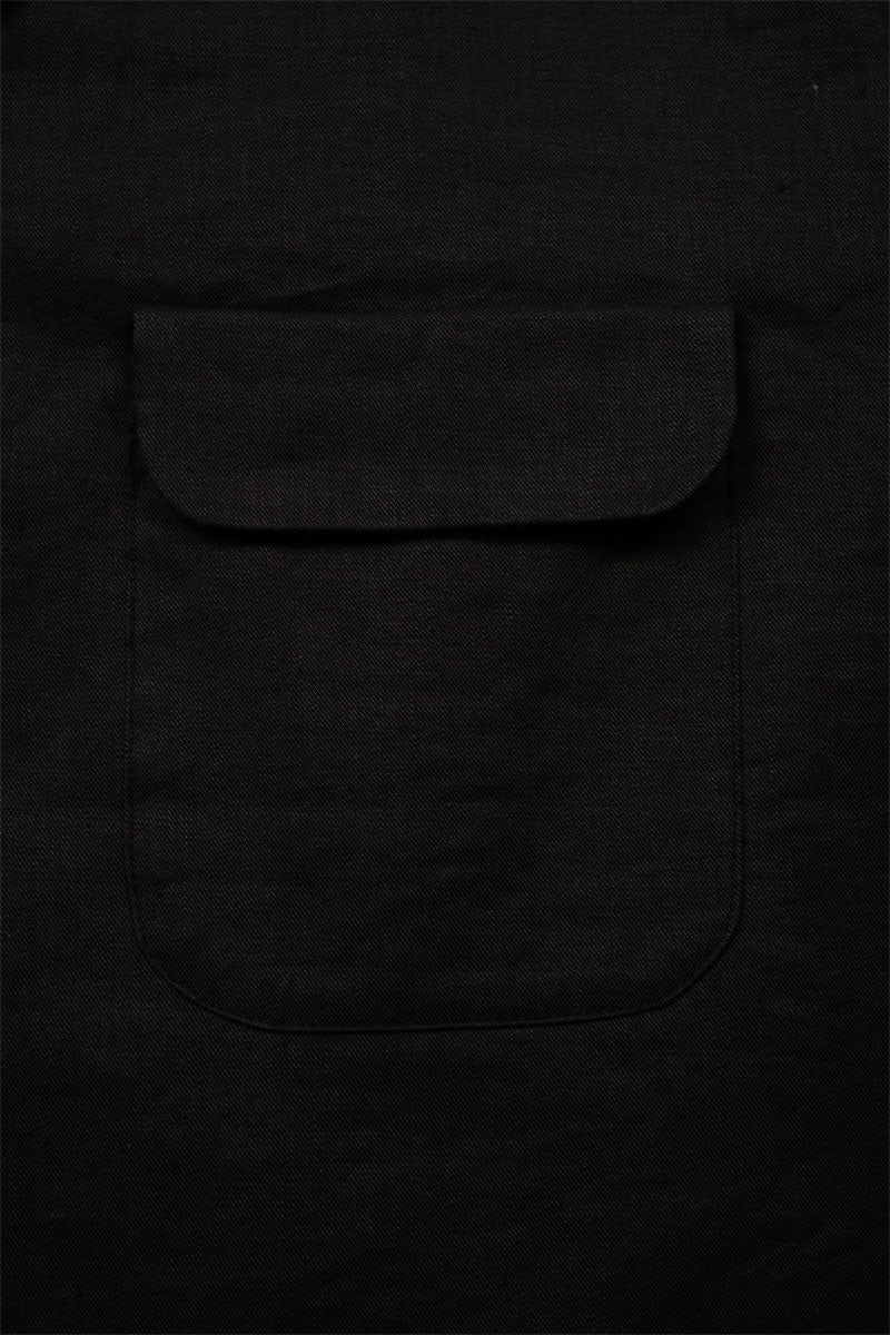 【ナイジェル・ケーボン】UNISEX /  オープンカラーシャツ - リネンフリース / OPEN COLLAR SHIRT - LINEN FLEECE