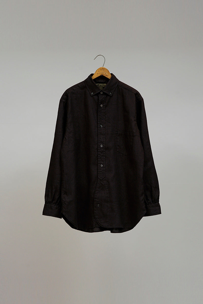 【ナイジェル・ケーボン】MAN / ブリティッシュオフィサーズシャツ - ヘンプホースクロス / BRITISH OFFICERS SHIRT - HEMPHORSE CLOTH
