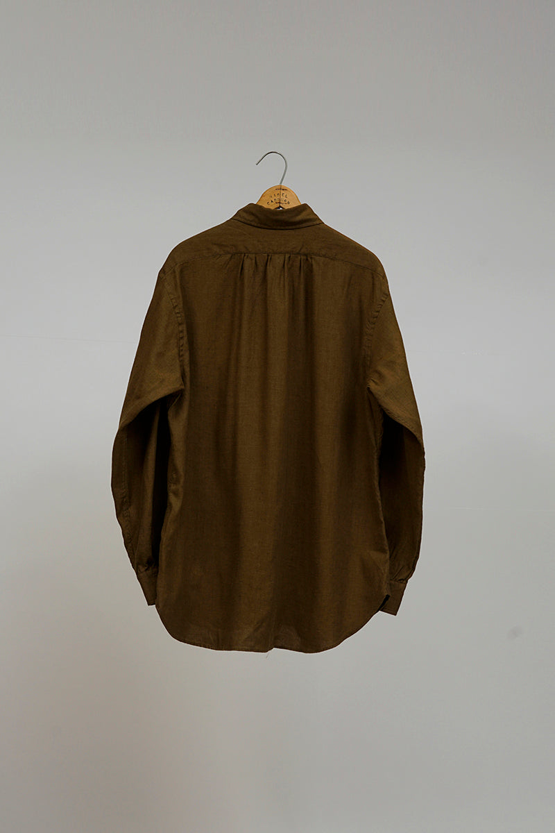 【ナイジェル・ケーボン】MAN / ブリティッシュオフィサーズシャツ - ヘンプホースクロス / BRITISH OFFICERS SHIRT - HEMPHORSE CLOTH
