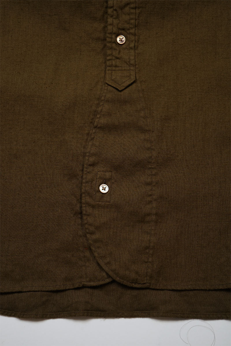 【ナイジェル・ケーボン】MAN / ブリティッシュオフィサーズシャツ - ヘンプホースクロス / BRITISH OFFICERS SHIRT - HEMPHORSE CLOTH