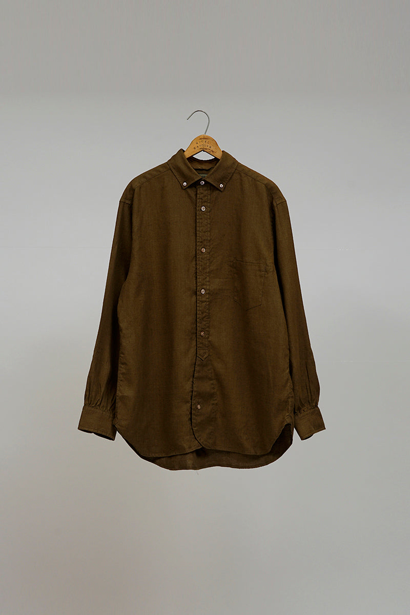 【ナイジェル・ケーボン】MAN / ブリティッシュオフィサーズシャツ - ヘンプホースクロス / BRITISH OFFICERS SHIRT - HEMPHORSE CLOTH