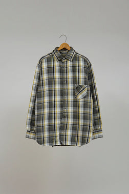 【ナイジェル・ケーボン】MAN / ブリティッシュオフィサーズシャツ タイプ2 - ネルチェック / BRITISH OFFICERS SHIRT TYPE2 - NEL CHECK