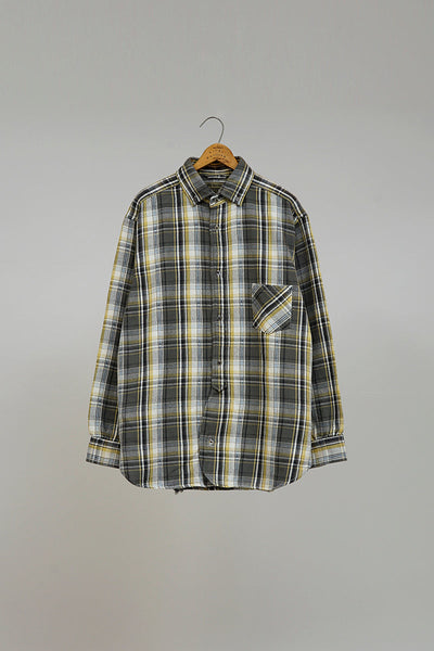 【ナイジェル・ケーボン】MAN / ブリティッシュオフィサーズシャツ タイプ2 - ネルチェック / BRITISH OFFICERS SHIRT TYPE2 - NEL CHECK