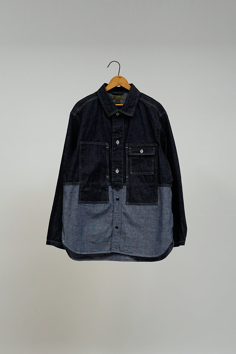 【ナイジェル・ケーボン】MAN / ユーティリティーシャツ タイプ2 - 10オンスデニム / UTILITY SHIRT TYPE2 - 10oz  DENIM