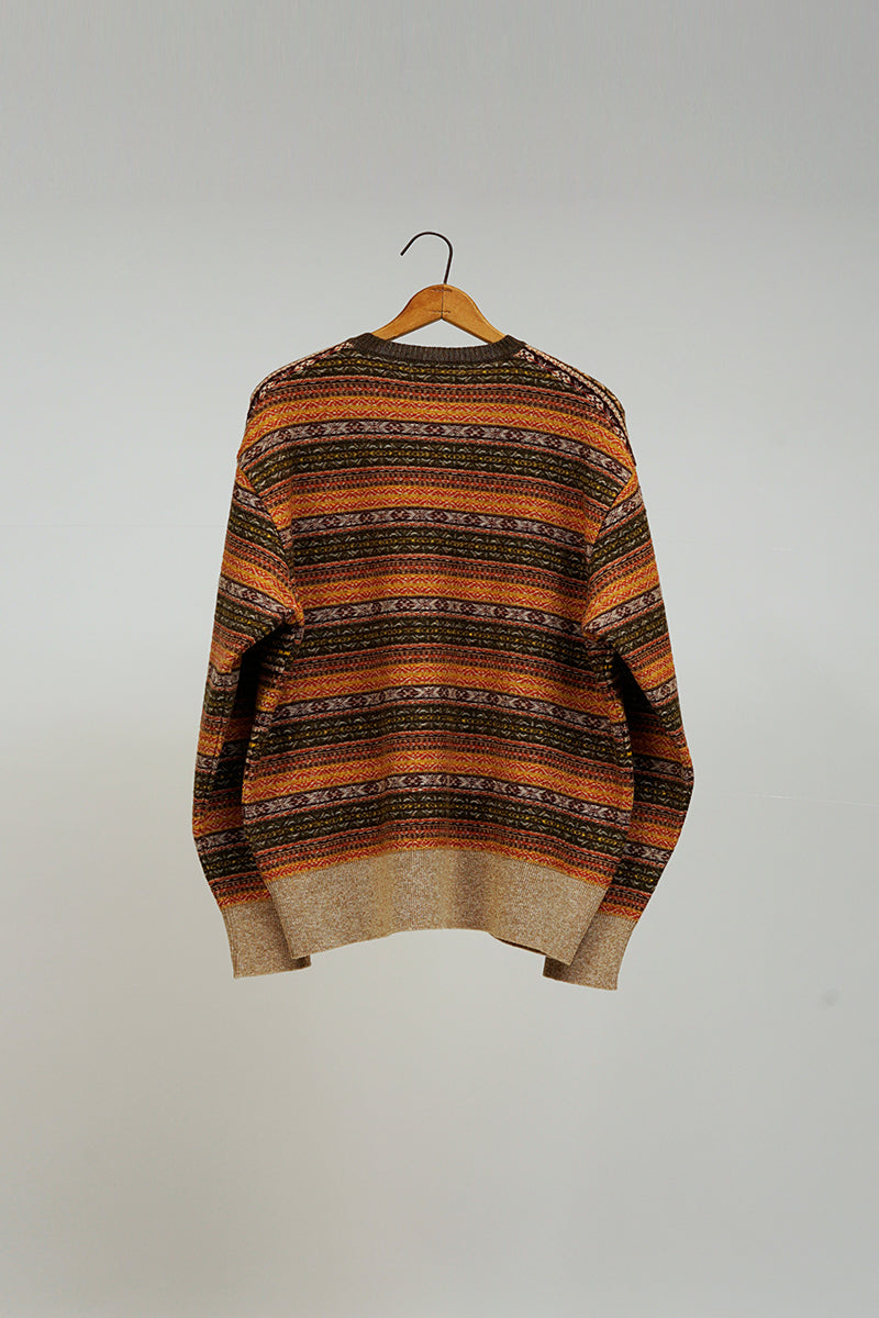 【ナイジェル・ケーボン】MAN / フェアアイルVネックセーター / FAIRISLE VNECK SWEATER