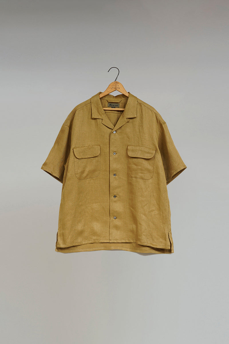 【ナイジェル・ケーボン】MAN / オープンカラーシャツ - リネンツイル / OPEN COLLAR SHIRT - LINEN TWILL