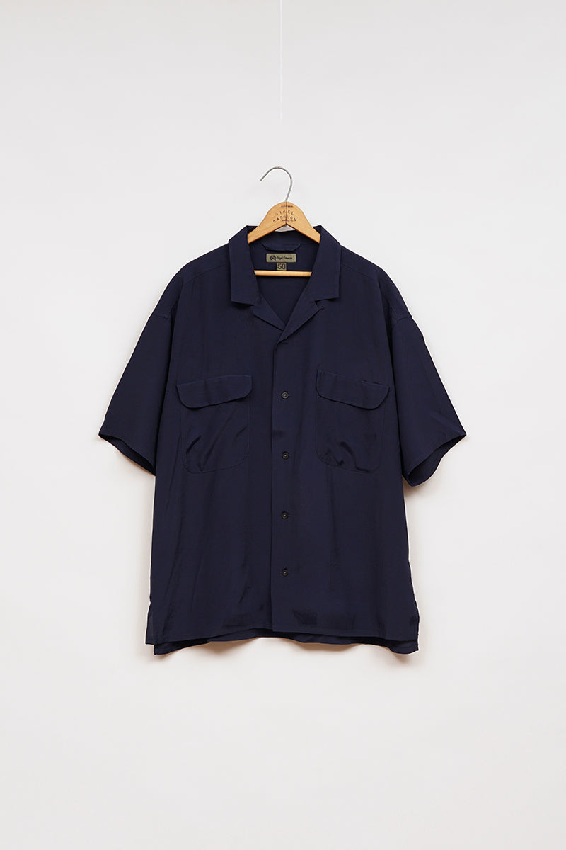 【ナイジェル・ケーボン】MAN / オープンカラーシャツ - レーヨンサルファーダイ / OPEN COLLAR SHIRT - RAYON SULFUR DYE