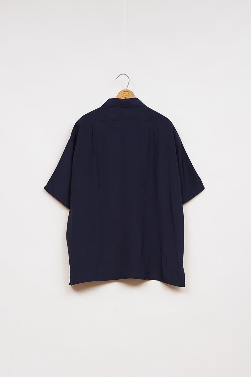 【ナイジェル・ケーボン】MAN / オープンカラーシャツ - レーヨンサルファーダイ / OPEN COLLAR SHIRT - RAYON SULFUR DYE