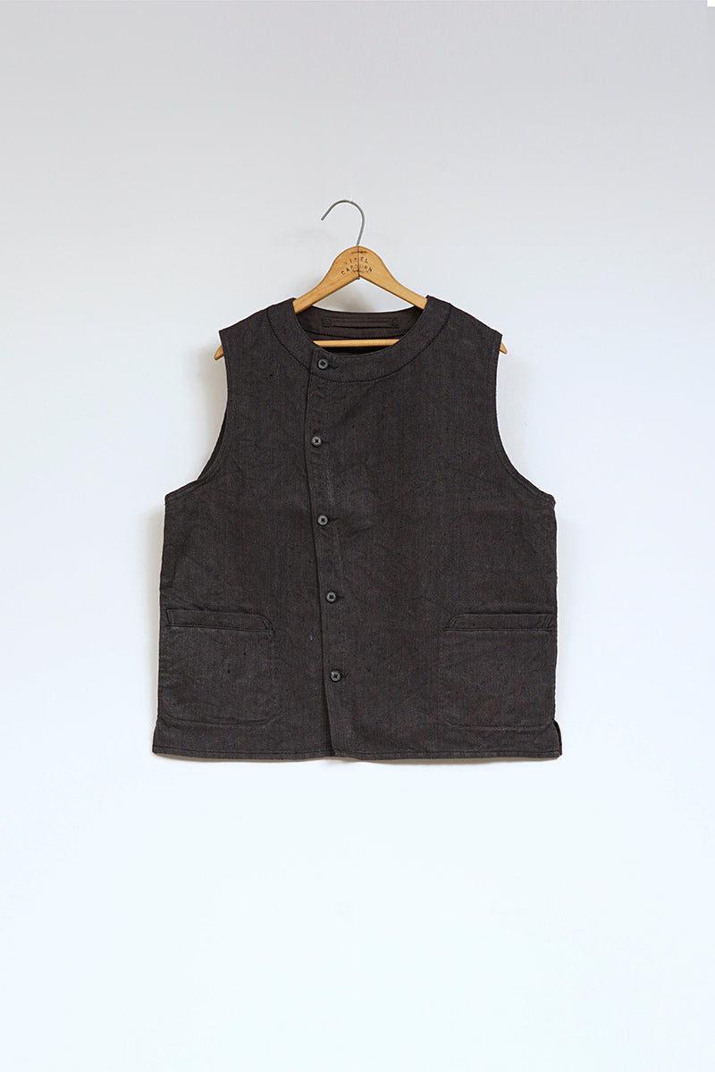 【ナイジェル・ケーボン】MAN / ファーマーベスト - ヘビーヘリンボーン / FARMER VEST HEAVY - HERRINGBONE