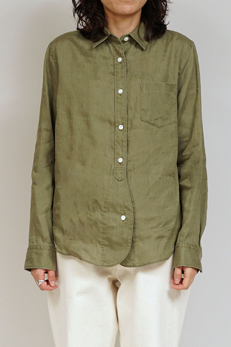 【ナイジェル・ケーボン】WOMAN / ブリティッシュオフィサーズシャツ - ヘンプ / BRITISH OFFICERS SHIRT - HEMP