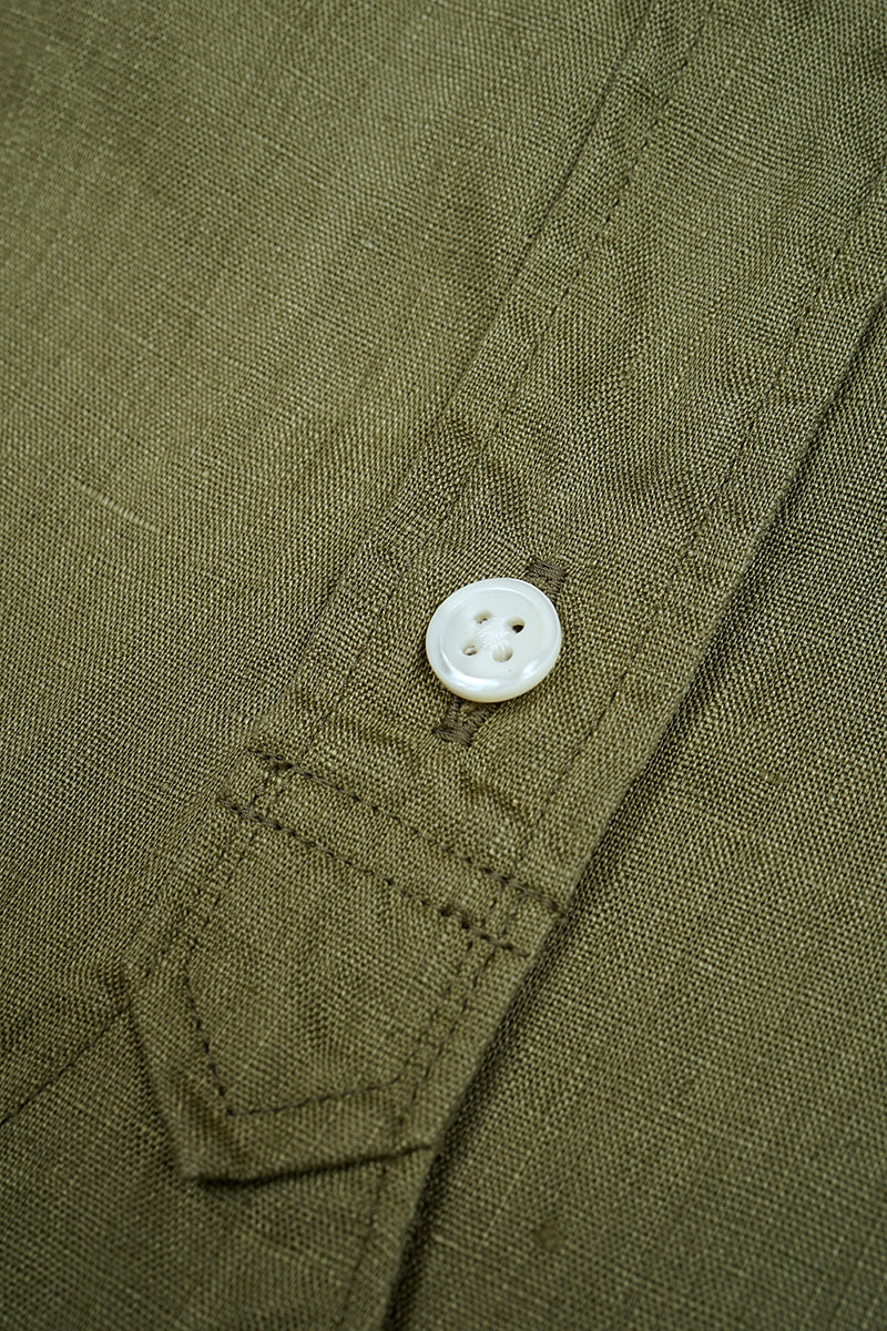 【ナイジェル・ケーボン】WOMAN / ブリティッシュオフィサーズシャツ - ヘンプ / BRITISH OFFICERS SHIRT - HEMP