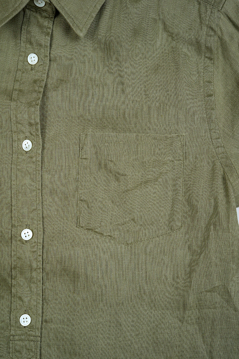 【ナイジェル・ケーボン】WOMAN / ブリティッシュオフィサーズシャツ - ヘンプ / BRITISH OFFICERS SHIRT - HEMP
