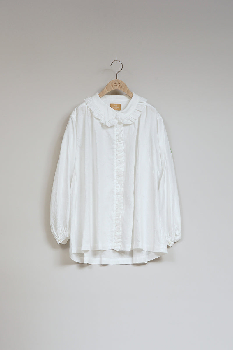 【ナイジェル・ケーボン】WOMAN / オールドフレンチブラウス - ヘンプポプリン / OLD FRENCH BLOUSE ‐ HEMP POPLIN