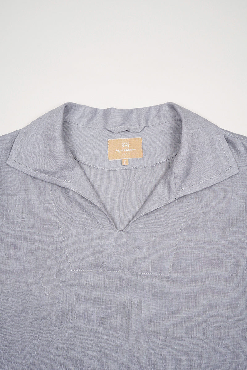 【ナイジェル・ケーボン】WOMAN / スキッパーシャツ -リネン / SKIPPER SHIRT S/S  - LINEN