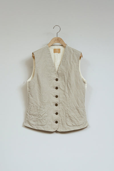 【ナイジェル・ケーボン】WOMAN / ラーギッシュベスト - ヘンプツイル / LARGISH VEST - HEMP TWILL