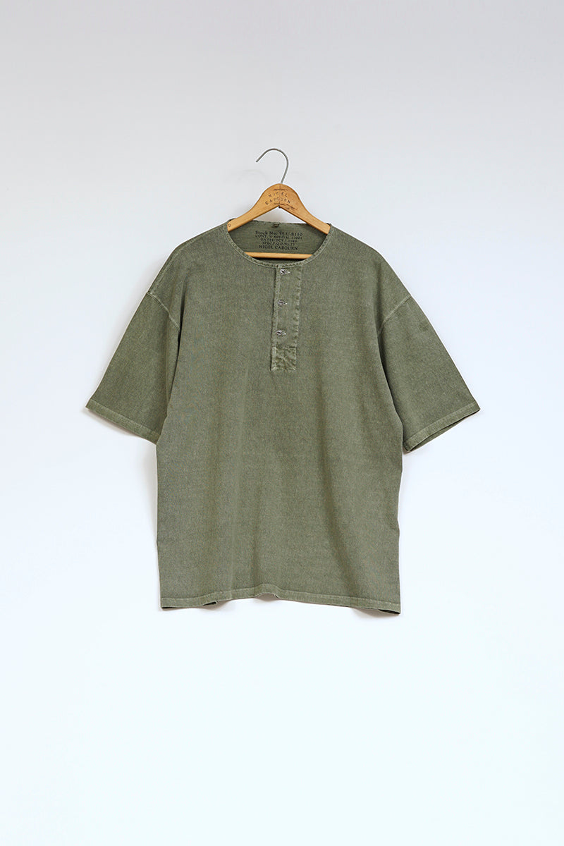 【ナイジェル・ケーボン】MAN / 50s ヘンリーネックシャツ - ピグメント / 50s HENLEY NECK SHIRT - PIGMENT