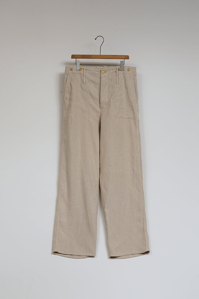 【ナイジェル・ケーボン】UNISEX / フレンチワークパンツ - リネンピンオックス / FRENCH WORK PANT - LINEN PIN OX