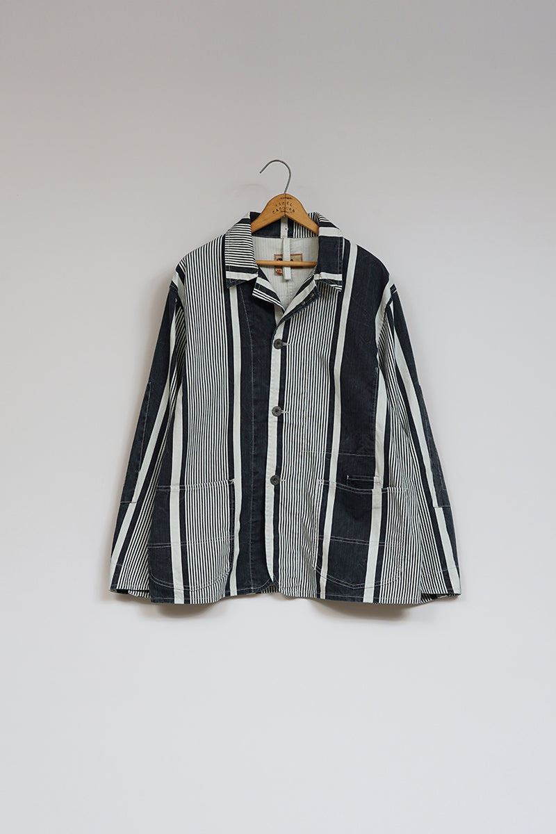 【ナイジェル・ケーボン】UNISEX / ニューナビーブレザー - ストライプ / JK-51 NEW NAVVIE BLAZER - STRIPE