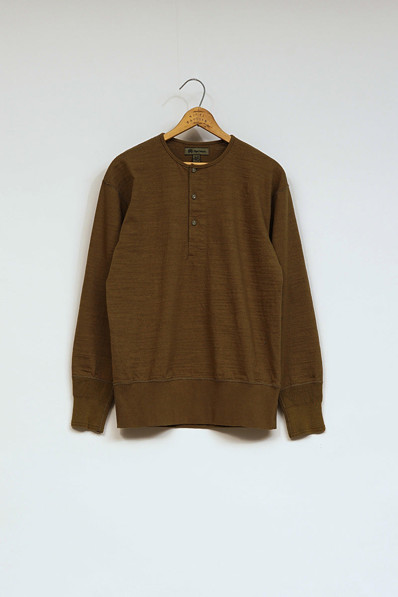 【ナイジェル・ケーボン】MAN /  50sヘンリーネックシャツ / 50s HENLEY NECK SHIRT