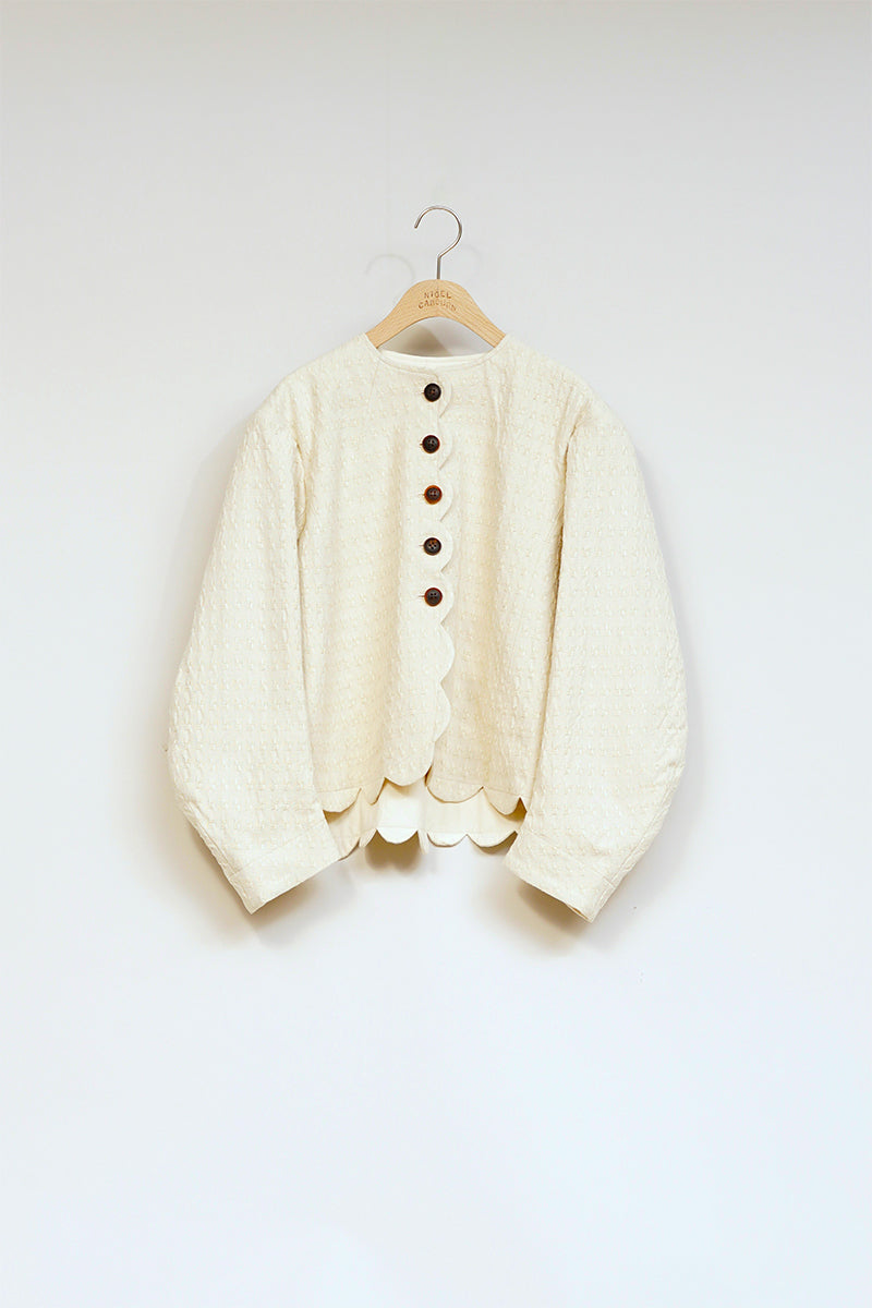 【ナイジェル・ケーボン】WOMAN / アティックジャケット - ノイルシルクジャガード / ATTIC JACKET - NOIL SILK JACQUARD