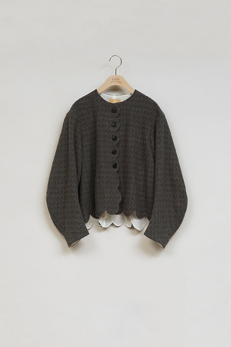 【ナイジェル・ケーボン】WOMAN / アティックジャケット - ノイルシルクジャガード / ATTIC JACKET - NOIL SILK JACQUARD