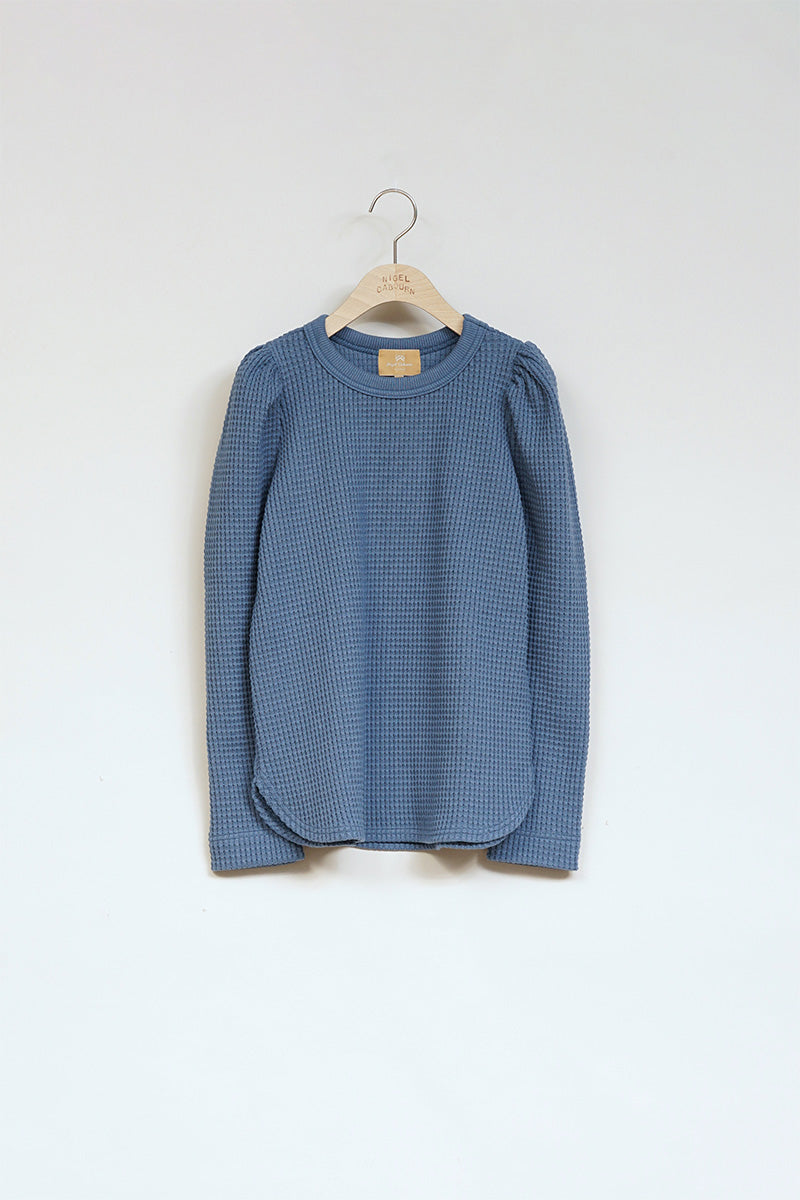 【ナイジェル・ケーボン】WOMAN / ギャザースリーブ - ヘビーワッフルプルオーバー / GATHER SLEEVE HEAVY WAFFLE PULLOVER