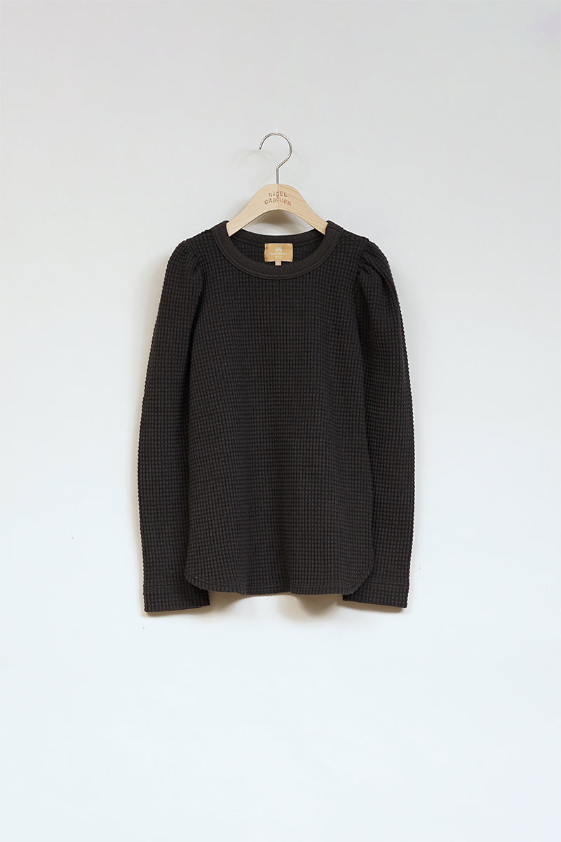 【ナイジェル・ケーボン】WOMAN / ギャザースリーブ - ヘビーワッフルプルオーバー / GATHER SLEEVE HEAVY WAFFLE PULLOVER