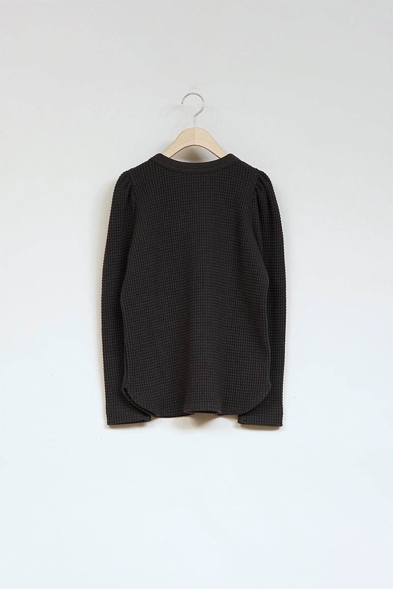 【ナイジェル・ケーボン】WOMAN / ギャザースリーブ - ヘビーワッフルプルオーバー / GATHER SLEEVE HEAVY WAFFLE PULLOVER