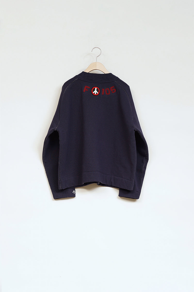 【ナイジェル・ケーボン】WOMAN / レターパッチスウェットカーディガン / LETTER PATCH SWEAT CARDIGAN