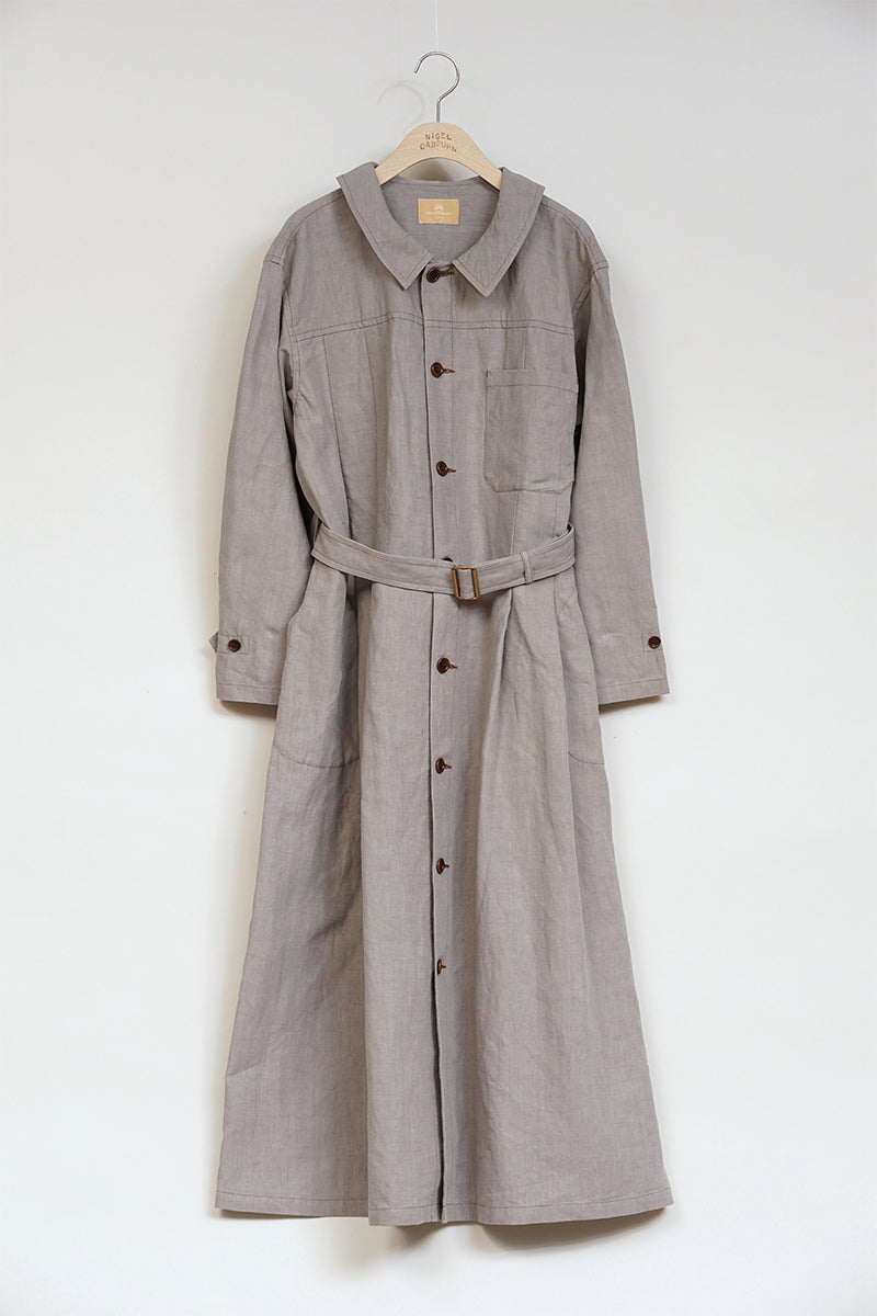 【ナイジェル・ケーボン】WOMAN / フレンチワークドレス - ハイデンシティリネン / FRENCH WORK DRESS - HIGH DENSITY LINEN