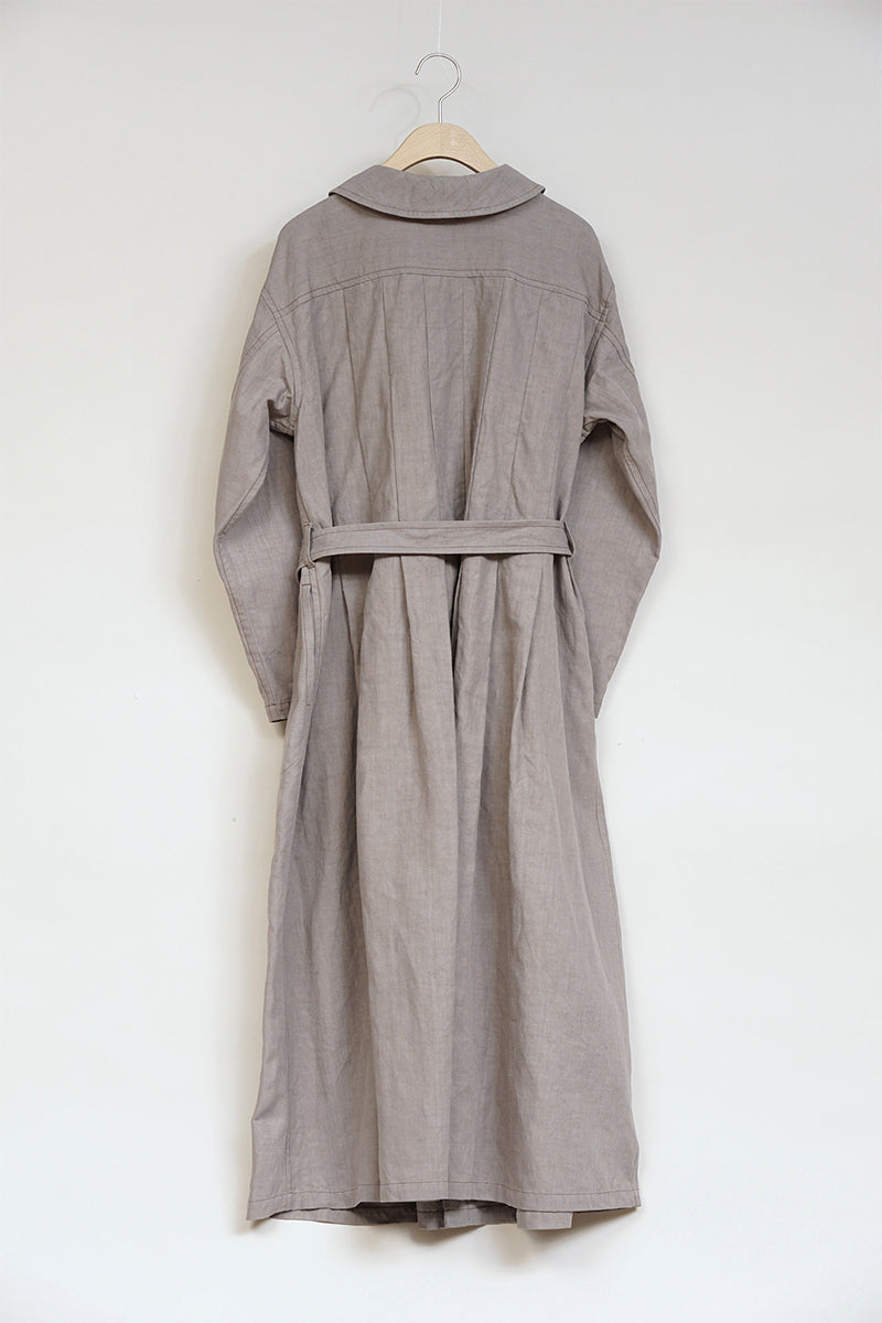 【ナイジェル・ケーボン】WOMAN / フレンチワークドレス - ハイデンシティリネン / FRENCH WORK DRESS - HIGH DENSITY LINEN