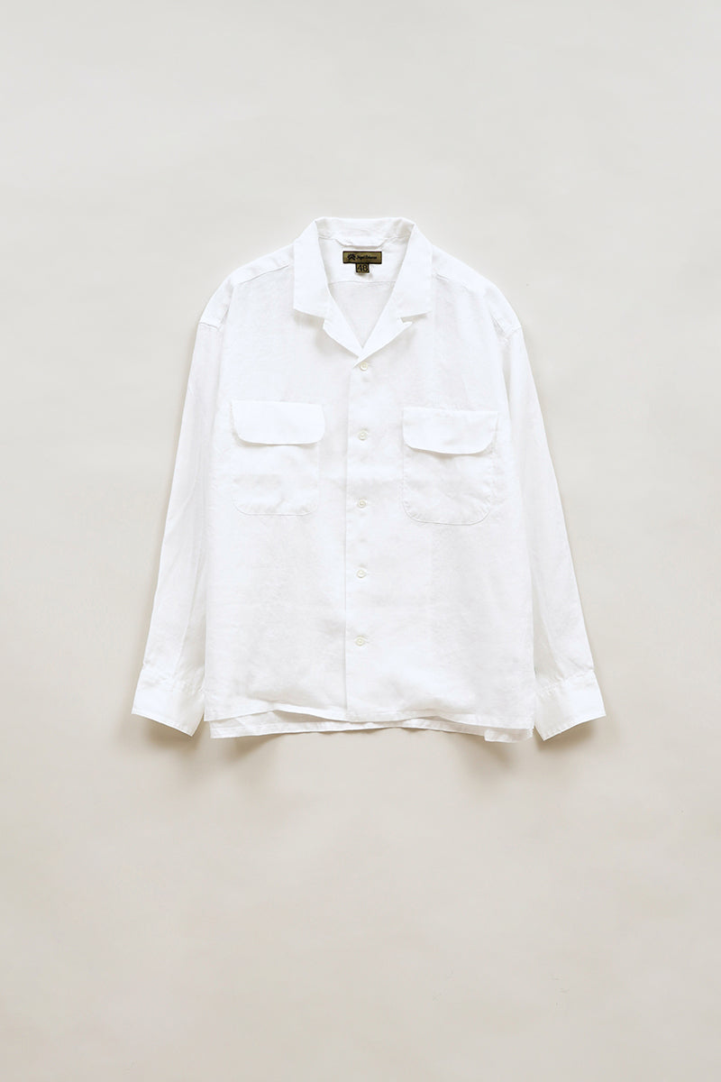 【ナイジェル・ケーボン】MAN / オープンカラーシャツ - ヘンプ / OPEN COLLAR SHIRT - HEMP