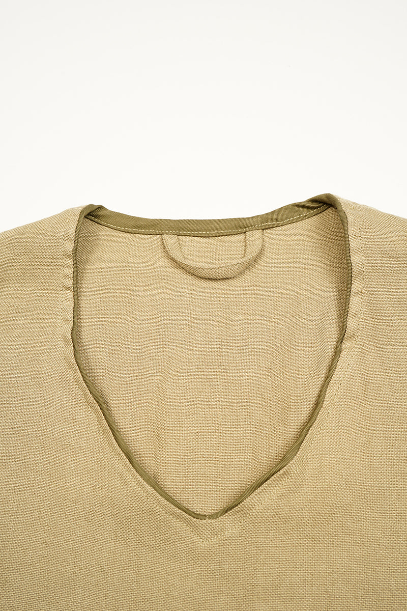 【ナイジェル・ケーボン】MAN / フレンチワークベスト - リネンピンオックス / FRENCH WORK VEST - LINEN PIN OX
