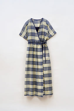 【ナイジェル・ケーボン】WOMAN / インディアン カシュクール ドレス チェック / INDIAN CACHE COEUR DRESS CHECK
