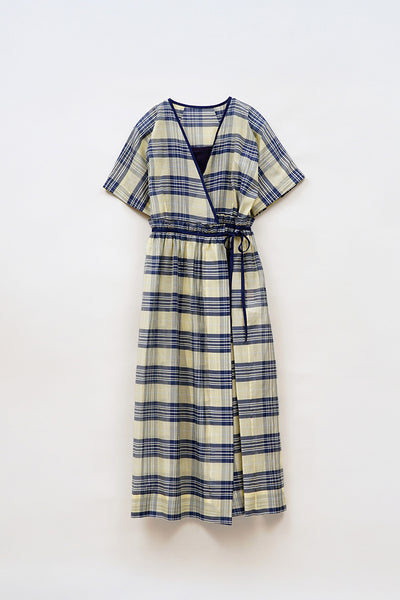 【ナイジェル・ケーボン】WOMAN / インディアン カシュクール ドレス チェック / INDIAN CACHE COEUR DRESS CHECK